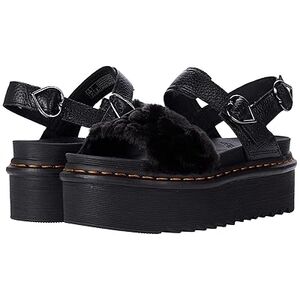 Voss Fluffy Faux Fur Platform Sandals (used) Dr. Martens